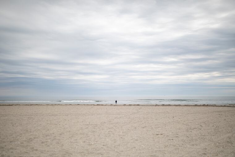 The beach in Atlantic City.