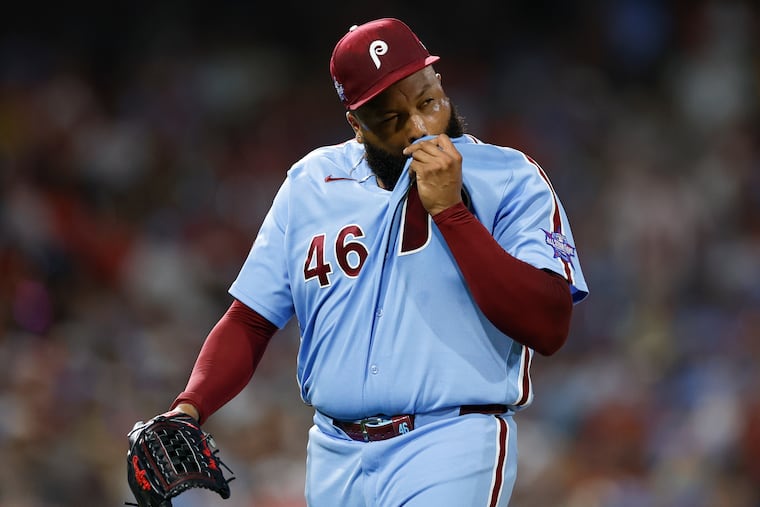 José Alvarado gave up three runs to the New York Mets in the seventh inning on Thursday.