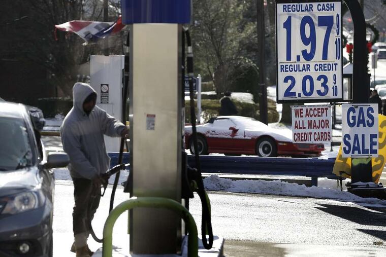 Gas was less than $2 a gallon in Leonia, N.J., on Friday. An energy expert told Phila. Chamber of Commerce members those won't stick more than a year.
