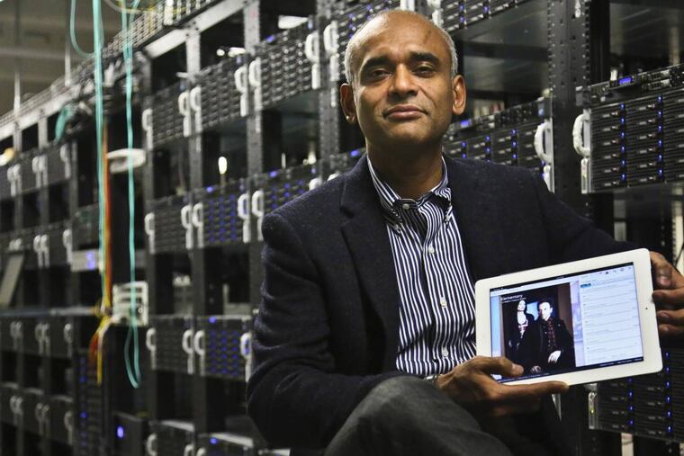 FILE - This Dec. 20, 2012 file photo shows Chet Kanojia, founder and CEO of Aereo, Inc., holding a tablet displaying his company's technology, in New York. The Supreme Court has ruled that a startup Internet company has to pay broadcasters when it takes television programs from the airwaves and allows subscribers to watch them on smartphones and other portable devices. The justices said Wednesday by a 6-3 vote that Aereo Inc. is violating the broadcasters' copyrights by taking the signals for free. The ruling preserves the ability of the television networks to collect huge fees from cable and satellite systems that transmit their programming. (AP Photo/Bebeto Matthews, File)