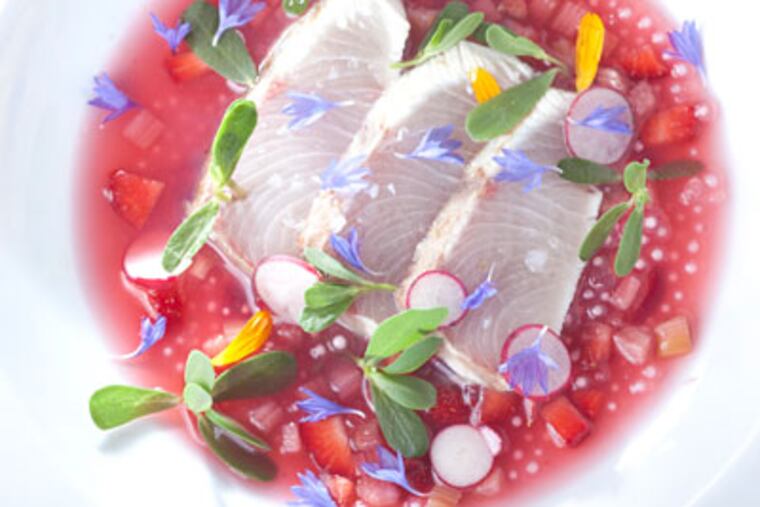 The Hiramasa appetizer at the Farm and Fisherman. (Ed Hille / Staff Photographer)