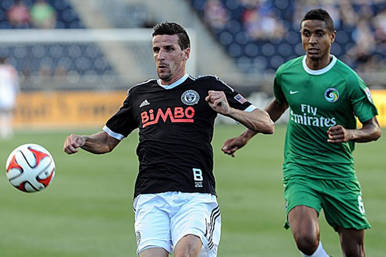 Union forward Sebastien Le Toux. (John Geliebter/USA TODAY Sports)