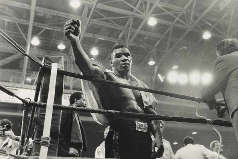 "Mike Tyson and Jimmy Jacobs, New Paltz, New York, February 1986," by Larry Fink (Promised gift of the Tony Podesta Collection, Washington DC)