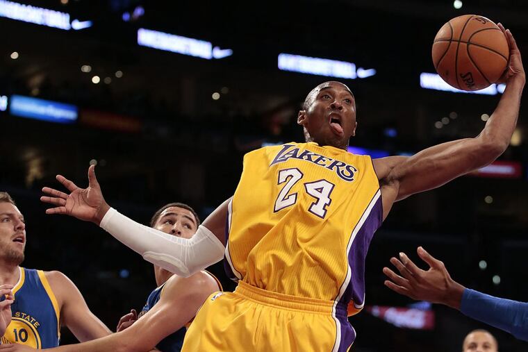 The Los Angeles Lakers' Kobe Bryant (24) in Los Angeles on October 9. 2014. The basketball all-star is an Oscar nominee for "Dear Basketball."