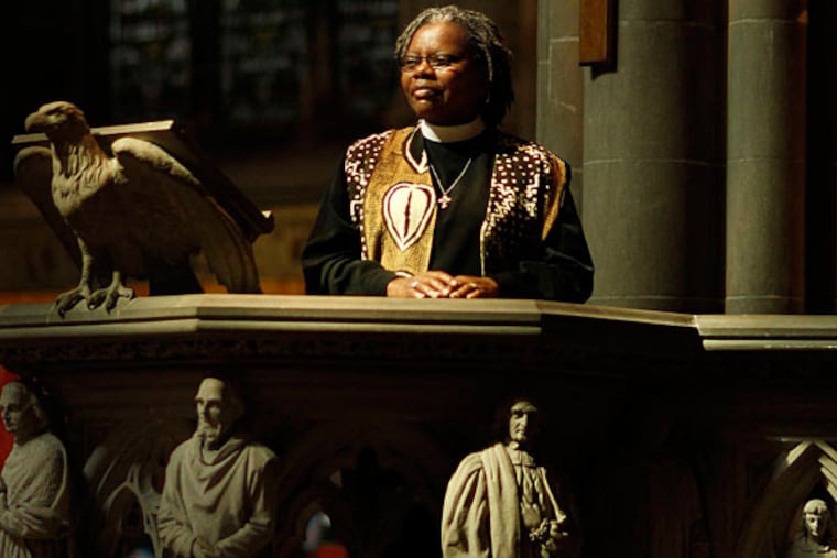 Rev. McKenzie is seen inside the church in Philadelphia on October 2, 2013.