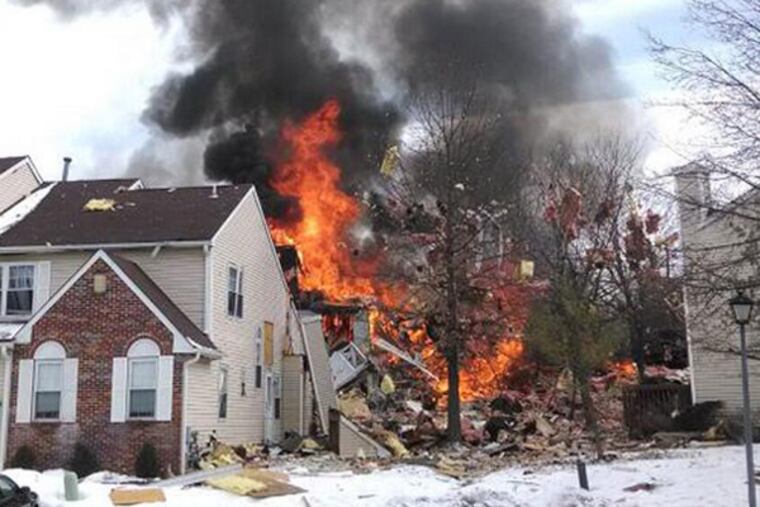 Ewing resident Josh Forst took this photo minutes after an explosion rocked the Heritage Crossings development.