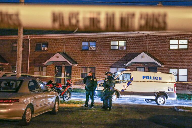 Police investigate a homicide where a man was fatally shot in the 2700 block of Winton Terrace in South Philadelphia. Monday, December 7, 2020