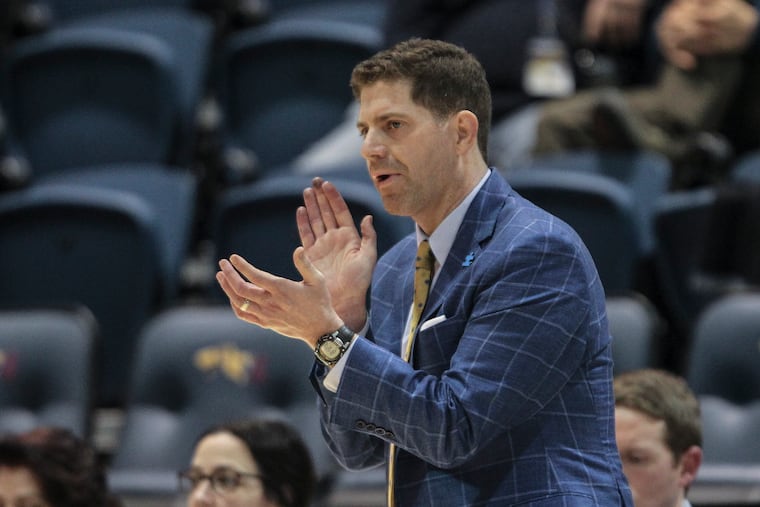 Drexel's head coach Zach Spiker during a game Thursday against Towson.