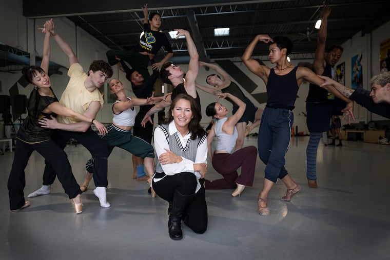 BalletX artistic director Christine Cox with her company dancers.