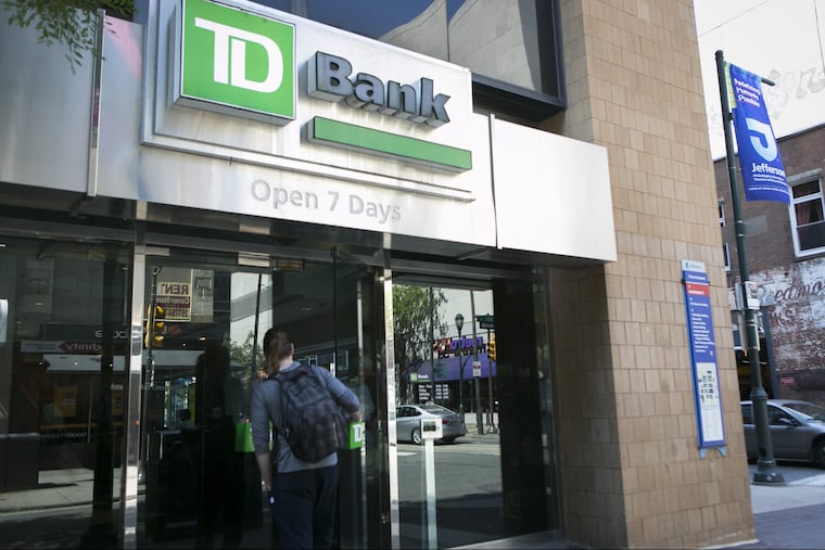 TD Bank on 11th and Chestnut Streets in Center City, Philadelphia, on the morning of Saturday, July 14, 2018.