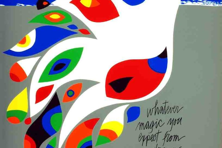 Sam Maitin's 1970 serigraph is in the Woodmere Art Museum's show.