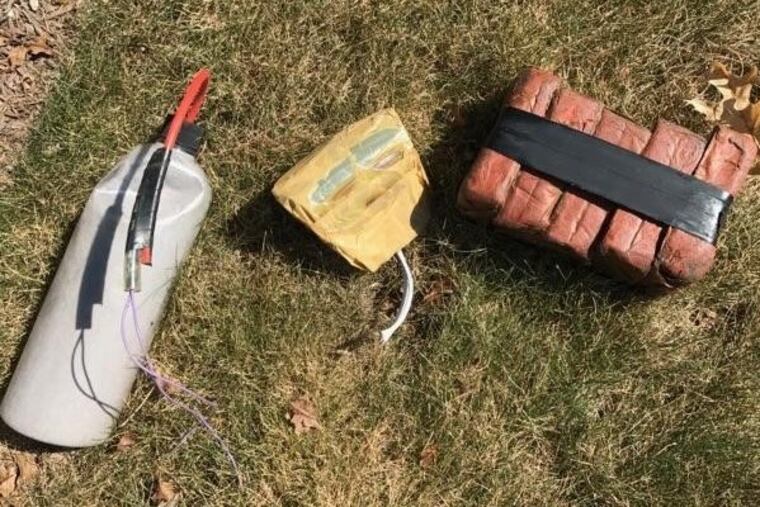 The items Franconia Township investigated and determined to be non-explosive training devices.