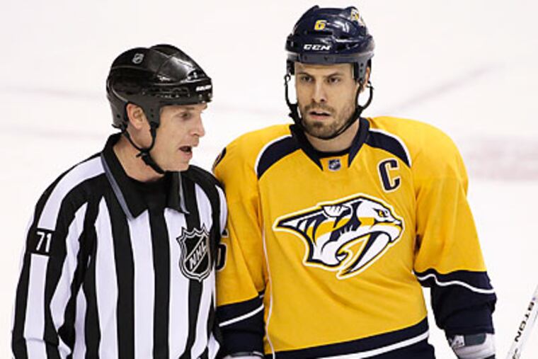 If Nashville does not match the Flyers' offer, Philadelphia will lose four No. 1 draft picks. (Mark Humphrey/AP file photo)