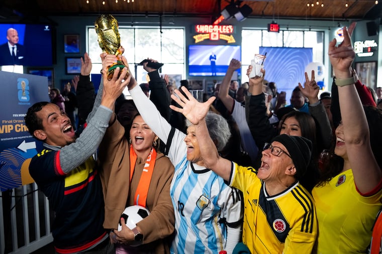 Fans cheer as teams are announced during the 2026 FIFA World Cup draw in Houston in December.