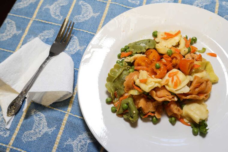 Tortellini salad prepared by My Daughter's Kitchen students at the Neighborhood Center in Camden, March 8, 2017.