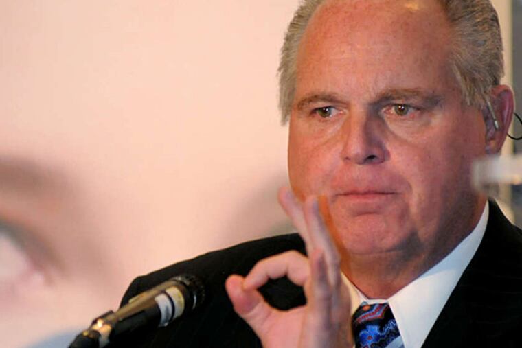 File photo of Rush Limbaugh (BRIAN JONES / AP)