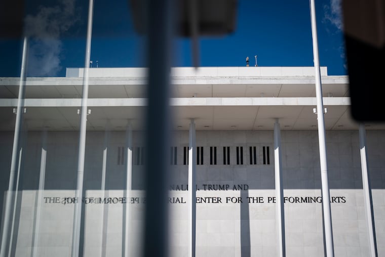 The center in February, after Trump's name was added to the building. Internal documents show that both ticket sales and fundraising plunged in response to the name change.