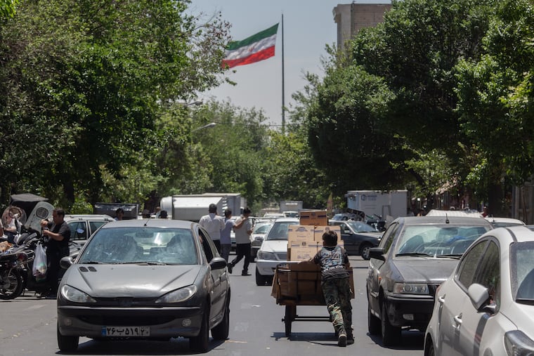 Traffic near a wholesale bazaar in Tehran, Iran, May 9, 2026. Saudi Arabia and the United Arab Emirates separately carried out strikes on Iran in retaliation for attacks conducted against them during the war in the Middle East, two current and one former senior U.S. officials said.