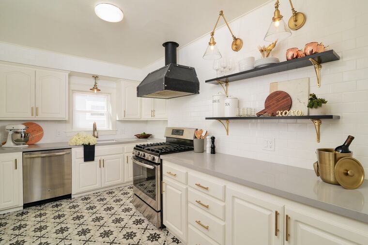 Among 2018 design trends predicted by the real estate website Zillow: statement floors. Here's a kitchen example.