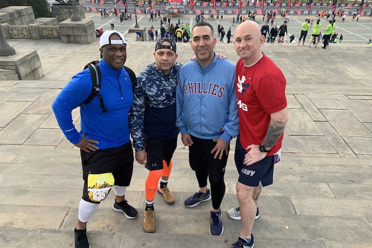 From left: Philadelphia Police 25th District Community Relations Officer Ryan Barksdale; Philadelphia Sheriff's Office Sgt. Joshua Perez; PPD 25th District Capt. Javier Rodriguez; and PPD 16th District Sgt. Jim Graber.