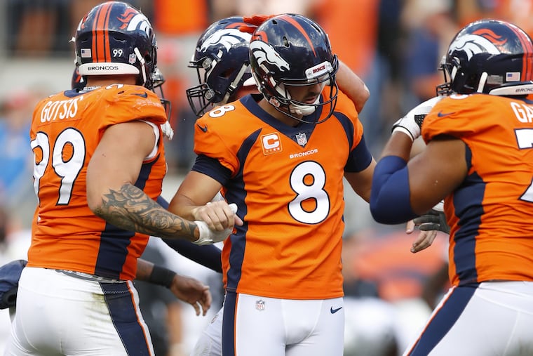 North Penn and Temple grad Brandon McManus celebrates the game-winning field goal that sparked controversy in the sportsbetting world.