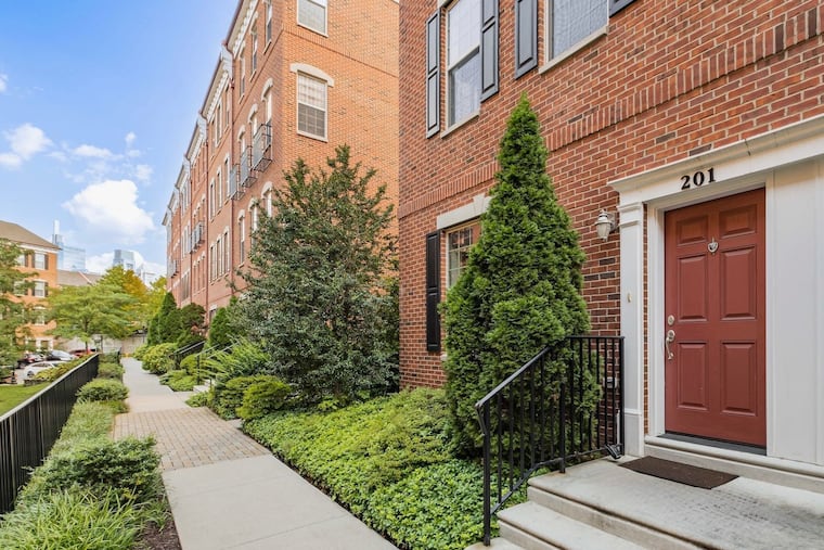 The exterior of the three-bedroom home in the Naval Square community.