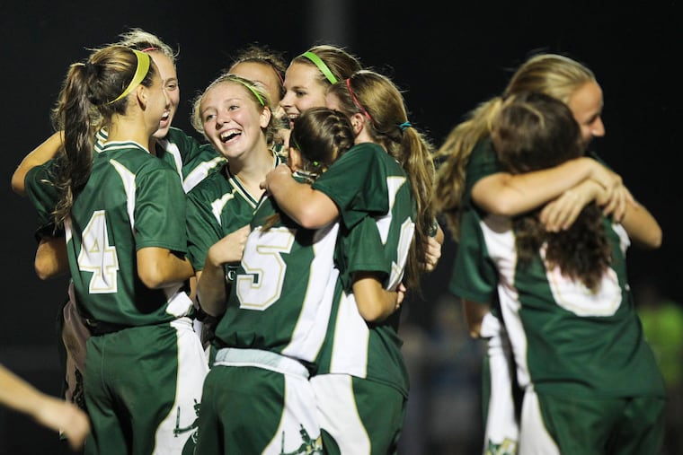 Lansdale Catholic edged Archbishop Carroll, 1-0, in double overtime on Thursday. (David M Warren/Staff Photographer)