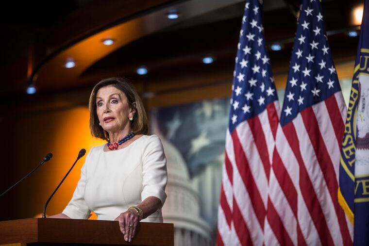 House Speaker Nancy Pelosi (D-CA) speaks during a weekly news conference on Capitol Hill on September 26, 2019 in Washington, DC. Speaker Pelosi discussed an impeachment inquiry into President Donald Trump. (Zach Gibson/Getty Images/TNS)