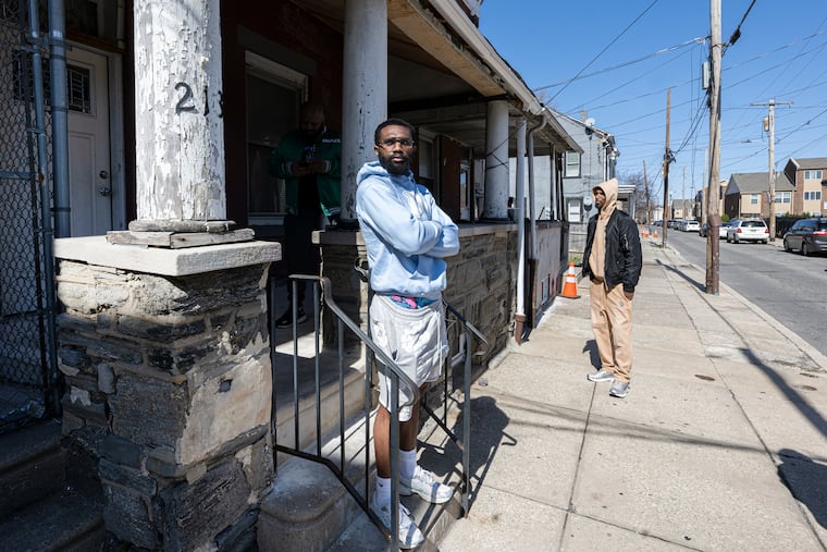Boxing world champ Jaron Ennis looks on in his childhood Germantown neighborhood “the Brickyard."