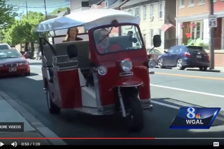 The Pennsylvania PUC has rejected the application of an entrepreneur to operate a three-wheeled TukTuk vehicle for tourists in Lancaster.