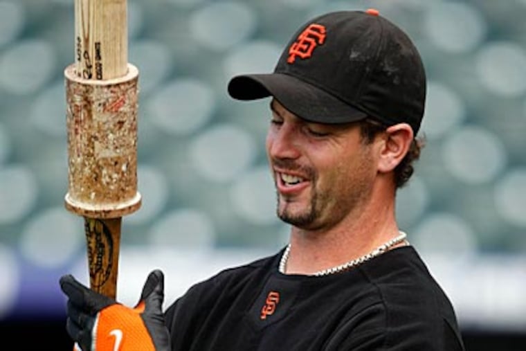 Center fielder Aaron Rowand played two seasons with the Phillies in 2006 and 2007. (David Zalubowski/AP file photo)
