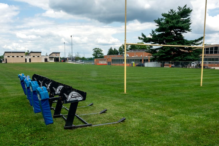 A look at Cheltenham High School's practice facility and stadium in Wyncote, Montgomery County, earlier this summer.