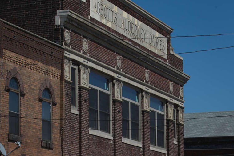 Exterior of Caramana Design located at 1715 McKean St. the former Abbotts Alderney Dailies building in south Philadelphia. Photograph taken on Monday, April 13, 2014. ( ALEJANDRO A. ALVAREZ / Staff Photographer )