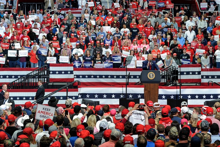 President Donald Trump speaks during a campaign rally in Charlotte, N.C. Trump’s re-election campaign is planning a large indoor rally next week raising concern among health experts about how it might spread the coronavirus. Oklahoma health authorities say anyone who attends a large public event should get tested for COVID-19 shortly after.