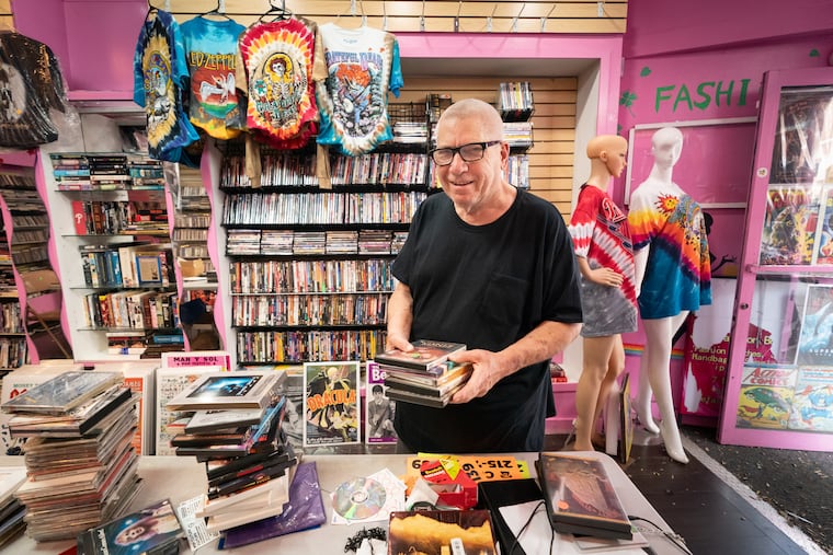 Steve Brasovankin, owner of Pop Culture Vulture, at his store on the 200 block of South Street, in Philadelphia, June 6, 2024.