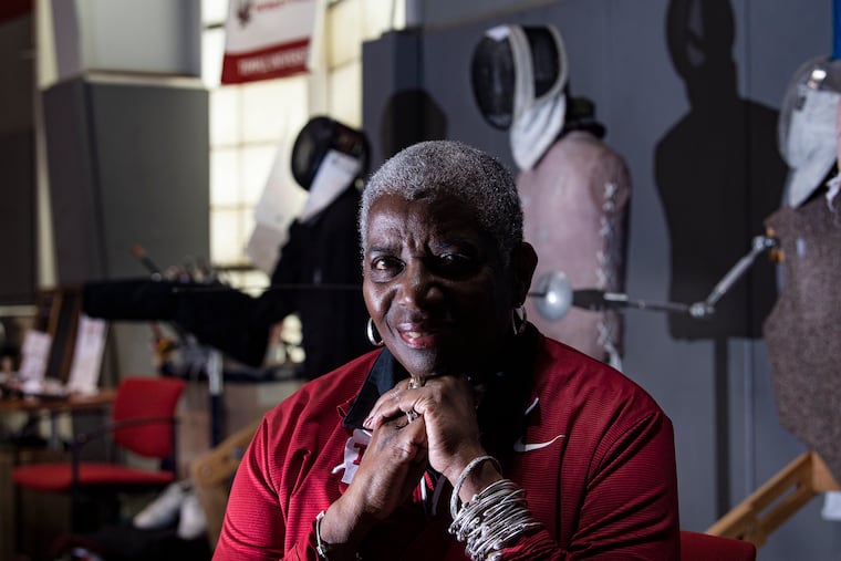 Temple fencing coach Nikki Franke is photographed on Tuesday, June 7, 2022., at Temple University. She has been the women's fencing coach since the program began in the 1972-73 season.
