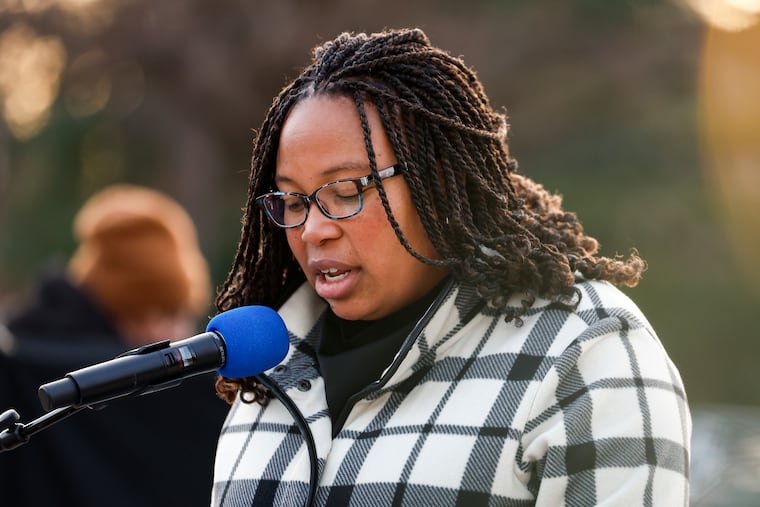 Dr. Monica Taylor, the chair of the Delaware County Council, attends the Bells Across PA unveiling at Rose Tree Park on Thursday, Dec. 4, 2025 in Media.