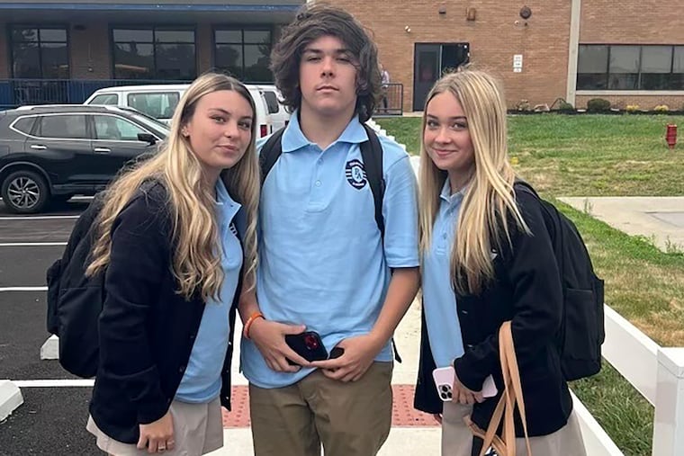 William "Billy" McWilliams, 16, of Philadelphia, was struck and killed by a driver in a hit-and-run crash early Friday morning in Northeast Philadelphia. He is pictured here with his sisters in a photo provide by the family.