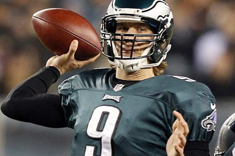 Nick Foles will make his third-consecutive start Sunday night. (Mel Evans/AP)