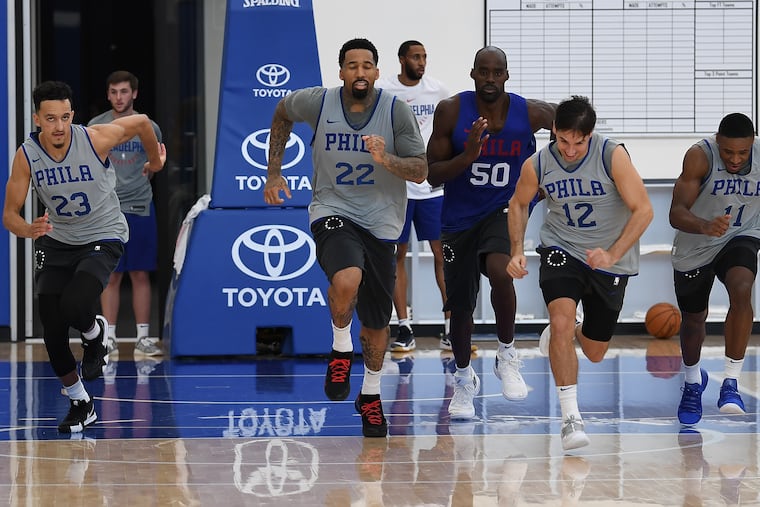 Sixers' forward Wilson Chandler (22) will have to watch his teammates for the rest of the preseason.