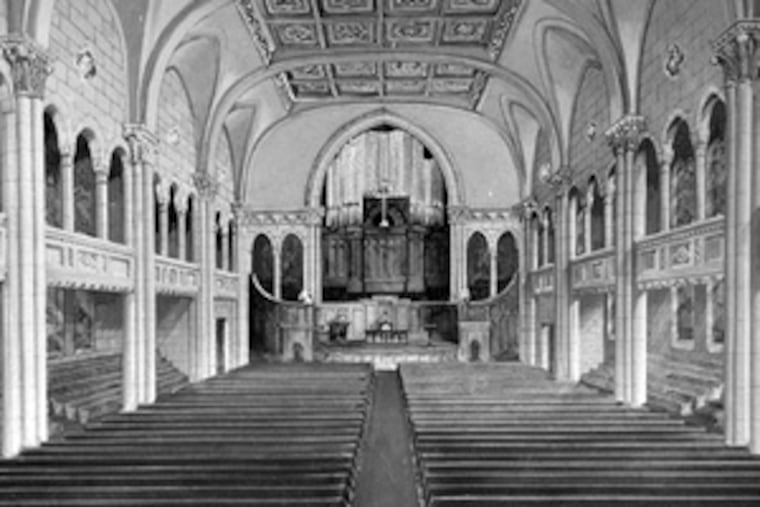 Grace Baptist in 1946. The church, at Berks and Broad Streets, was the home of the Rev. Russell H. Conwell, whose adult classes for a few years in an earlier building laid the foundation for Temple University.
