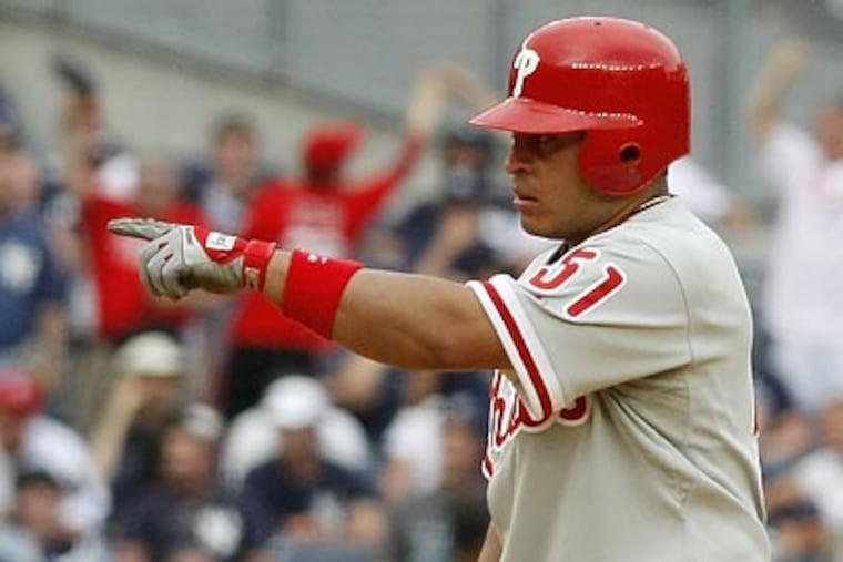Carlos Ruiz is seeking $2.5 million. The Phillies have offered $1.7 million. (Kathy Willens/AP file photo)