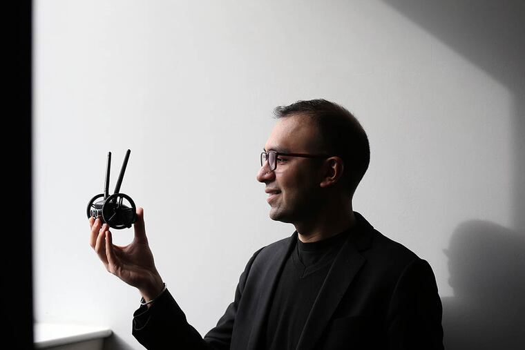 Pramod Abichandani, 30, a Drexel University professor and founder of LocoRobo, a low-cost ed-tech robot. ( DAVID MAIALETTI / Staff Photographer )