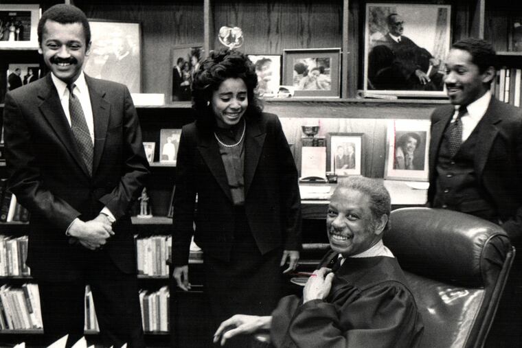 From left: Claude Bailey, Renee Chenault Fattah, Judge Damon Keith, and and Gerry Hargrove.