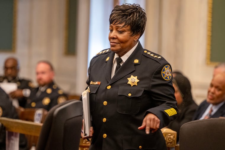 Sheriff Rochelle Bilal testifies before City Council at Tuesday's budget hearing. She is seeking $19.3 million in new funding for fiscal year 2027