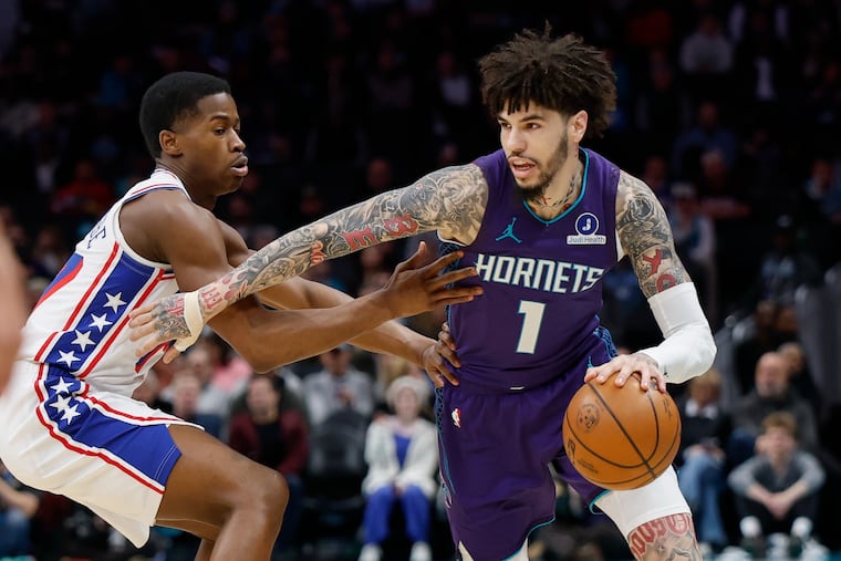 LaMelo Ball and the Charlotte Hornets routed the Sixers, building a big lead in the second quarter and coasting to a huge victory.