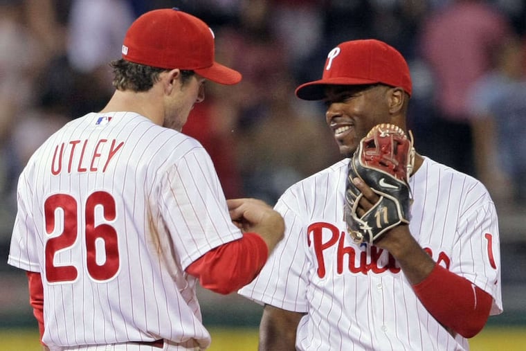 Chase Utley has gotten more than twice as many Hall of Fame votes as his former double-play partner Jimmy Rollins.