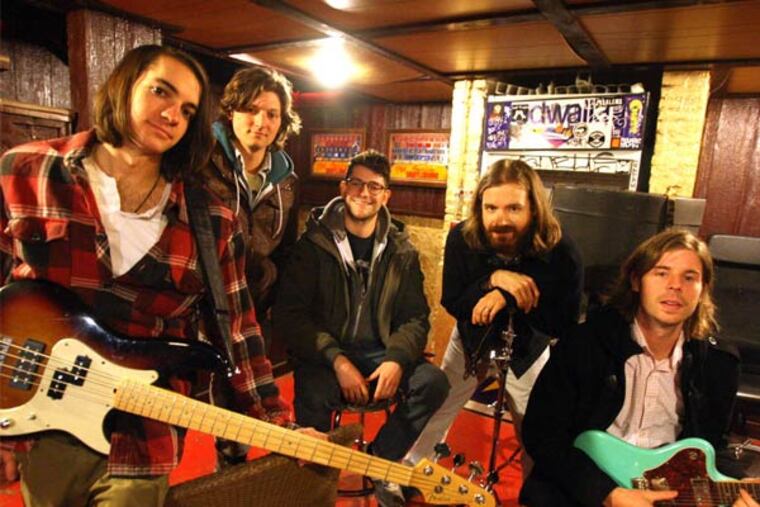 The Philadelphia band Cheerleader will play at Rachael Ray's Feedback event at the SXSW festival. From left are Paul Impellizeri, Chris Duran, Joe Haller, Carl Bahner, and Josh Pannepacker.