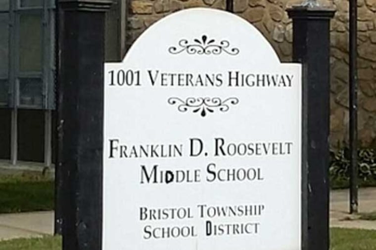 Franklin D. Roosevelt Middle School in Bristol. (Bristol Township School District)