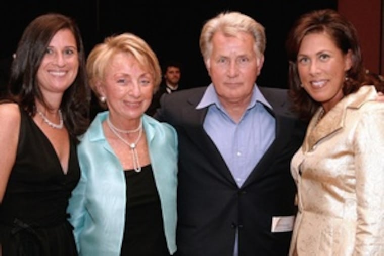 Above, (from left ) Lisa Schoenberg, Mia Marcovici, actor Martin Sheen and Claudia Roth. At left, Jim Jordan with honoree Janet S. Vergis. Below left, Rep. Patrick Kennedy receiving the Lawmaker of the Year award from Jyoti Shah as the Rev. Jim Kinney looks on.